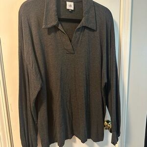 Cabi Dark Gray Long Sleeve Shirt